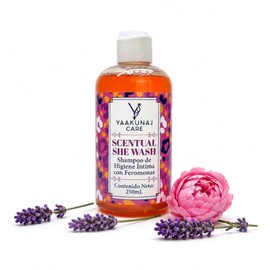 Shampoo Íntimo - Yaakunaj Care - Scentual She Wash - 250ml - Jabon Liquido - Con Feromonas, Vitamina E, Tea Tree, Malvavisco, Manzanilla Y Aloe Vera -