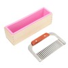 Wooden Loaf Soap Cutter Mold with 1 Pc Silicone Mold