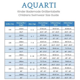 Aquarti Girls' Sports Bikini Racerback Bustier & Bikini Briefs, Waves blue dark blue, 158