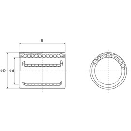 Compact linear ball bearing KH2030-PP