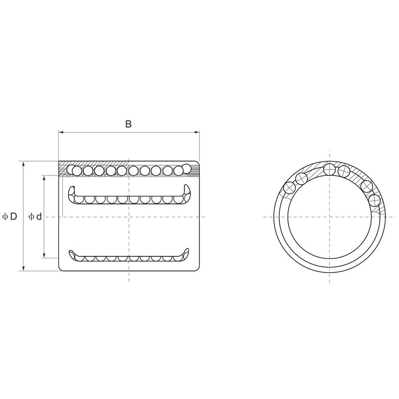 Compact linear ball bearing KH2030-PP