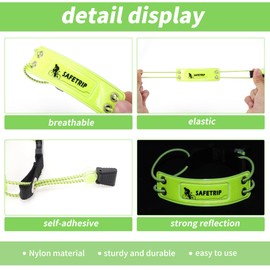 BULLSPANN Bicycle Reflective Bandage, Elastic Reflective Band, Reflective Strips for Cycling, Jogging, Improved Visibility, Flashing, Fluorescent Yellow, Pack of 1