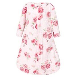 Hudson Baby Unisex Baby Plush Sleeping Bag, Sack, Blanket, Blush Rose Long-Sleeve, 18-24 Months