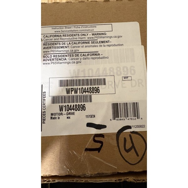 Whirlpool W10448896 Whirlpool Dryer Drive Motor