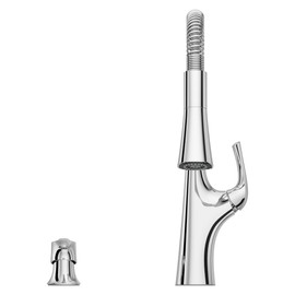 Pfister Ladera Commercial Culinary Kitchen Faucet with Pull Down Sprayer and Soap Dispenser, Single Handle, NSF Certified, Polished Chrome Finish, F5297LRCC