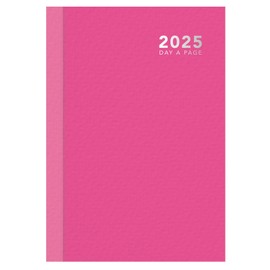 2025 Pink A6 Hardcover Diary Week Day to Page Desk Home Office Planner Organiser