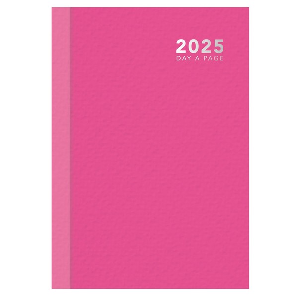 2025 Pink A6 Hardcover Diary Week Day to Page Desk