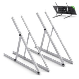 Callsun 41in Adjustable Solar Panel Mount Brackets with Foldable Tilt Legs, Aluminum Mounting Stand for 100W-400W Panels, Roof, RV, Boat, Off-Grid Systems (2 Set)
