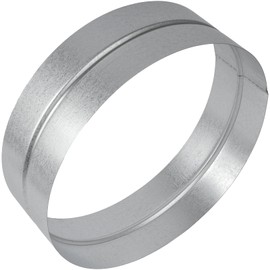 HVAC OV Galvanized Metal Duct Connector - 12 Inch Fit - Round Ventilation Pipe Coupling and Extension - Available in Different Sizes to Suit