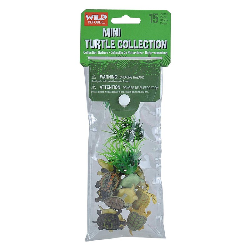 Wild Republic Mini Turtle Polybag, Kids Gifts, Educational Toys, Reusable