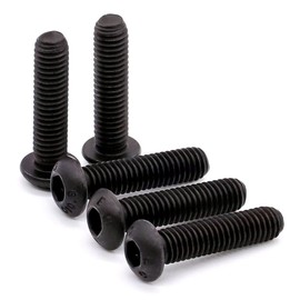 Glvaner M10-1.5 x 20mm (10 pcs) Button Head Socket Cap Screws Bolts, Black Oxide Finish, 10.45 Grade Alloy Steel, Full Thread, Allen Hex Drive