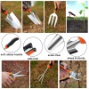 QINGFANGLI Garden Tool Set,10 PCS Stainless Steel Heavy Duty Gardening