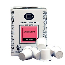 Amaretto Coffee Pods by Coffee Beanery | 48ct Bulk Flavored Coffee Pods Medium Roast Coffee Pods| 100% Specialty Arabica Coffee| Gourmet Coffee Pods