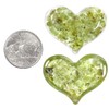 mookaitedecor 5 Pcs Peridot Heart Shaped Pocket Palm Stones
