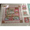 Unbranded Bunny Treehouse Tea Time Fabric Panel Garden Bunny 18"x22"