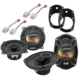 Harmony Audio Bundle Compatible with 2002-2008 Dodge Ram Truck 1500 HA-R69 HA-R5New Factory Speaker Replacement Upgrade Package with HA-826901 Speakers Adapter Kit