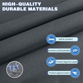 QUWOU Twin Mattress Protector, Waterproof Mattress Cover with 18" Deep Pocket Bed Cover, Fitted Sheet Style Noiseless Breathable Machine Washable, Dark Gray (39'' X 75'')