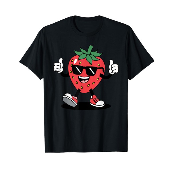 Funny Strawberry Design For Boys Men Fruit Strawberry Lover T-Shirt