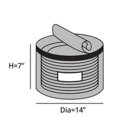 Covermates Keepsakes - Round Charger Plates Storage – Padded Protection - ID Window - Dish Storage - Slate