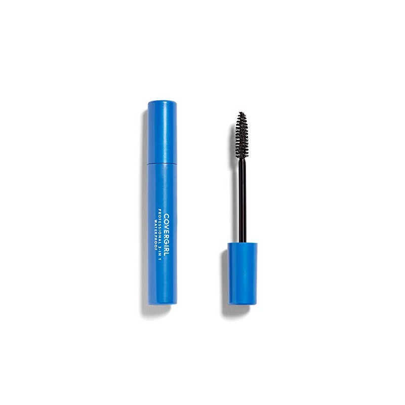 COVERGIRL Professional 3-in-1 Waterproof Mascara, Very Black 225, (Packaging May