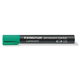 Staedtler Lumocolor permanent - Marcador permanente (Verde, Negro, Polypropylene)