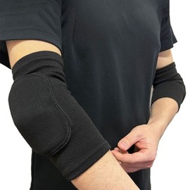 Black 2-Piece Cushioned Elbow Pads for Training & Fitness ONE/XS 2ea