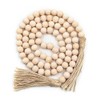 POFET 60inch Wood Bead Garland with Tassels Beads Rustic Country