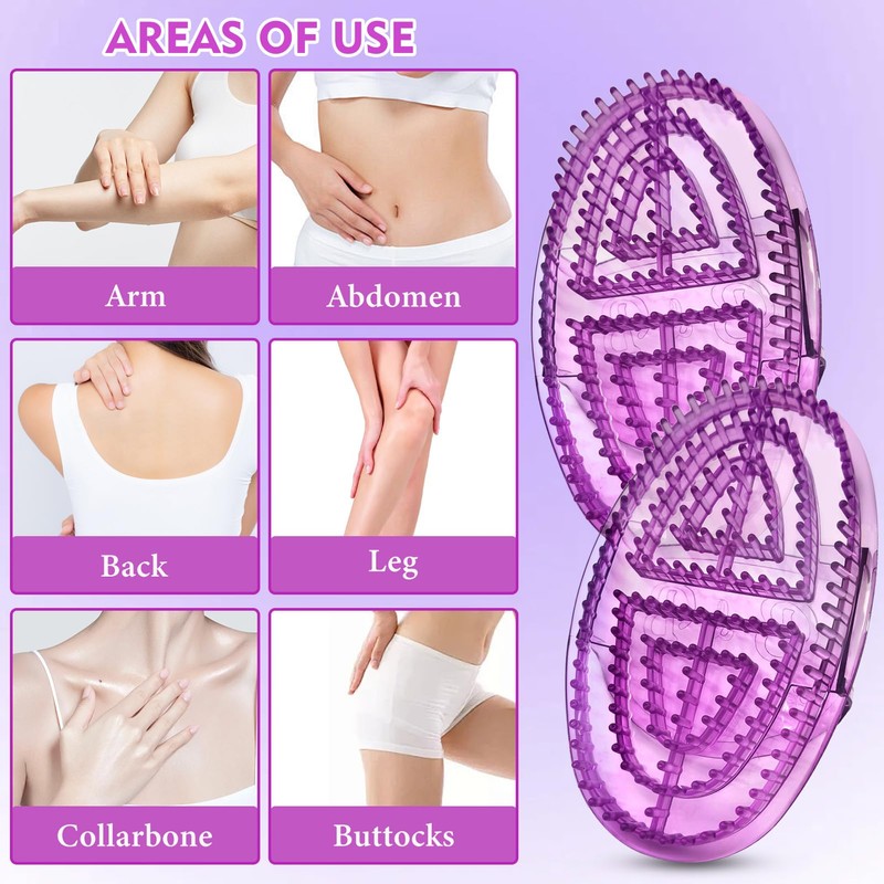 Meridian Massage Brush, Body Massage Brush, Pack of 2