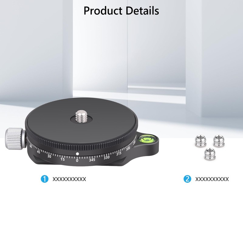 ARTCISE Camera Panoramic Panning Base with Style Plate, Panoramic Head