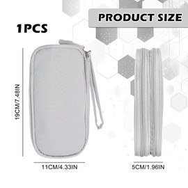 Mudoulu Organizer Travel Case for Cables, Multi-Layer Mesh Design Cable Organizer Bag for Electronics, 19×11×5cm Waterproof Tech Pouch for Travel