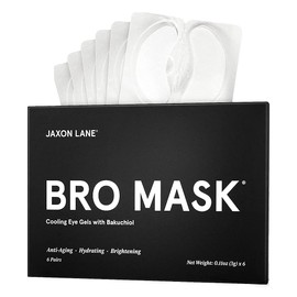 BRO MASK Under Eye Gel Pads: Cooling Eye Patches for Dark Circles and Puffiness | Anti Aging Hydrogel Eye Patch Set + Bakuchiol, Green Tea, Hyaluronic Acid, Caffeine, Niacinamide/Vit B3 (2 X 6 Pairs)