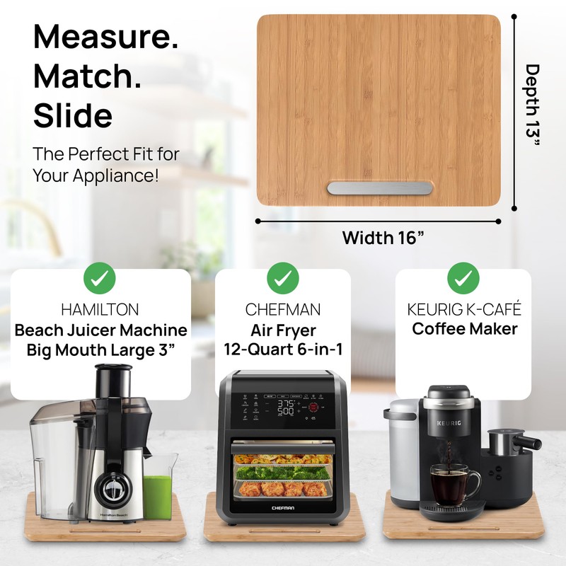 Ibyx Elegant Sliding Tray for Your Coffee Maker & Heavy