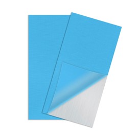 LAVMHAB Aluminium Plate 300 mm x 150 mm (30 cm x 15 cm), 0.8 mm Thick Aluminium Plates Aluminium Sheet with Protective Film Aluminium Sheet Silver Aluminium Plate for DIY Crafts (Pack of 2)