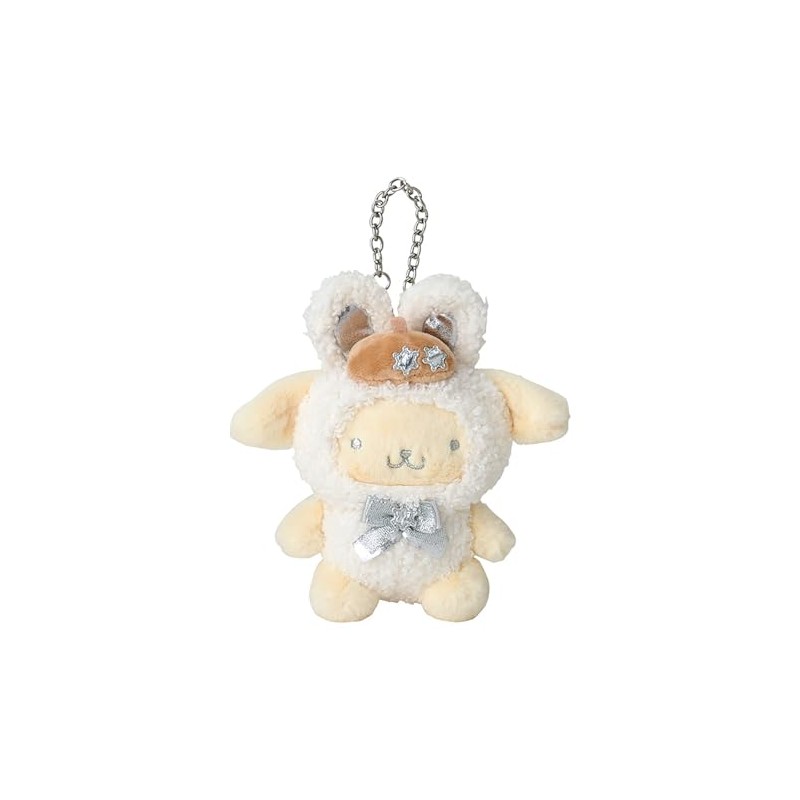 Sanrio 432571 Mascot Charm (Fluffy Snow Rabbit) Pom Pom Pudding