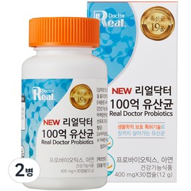 Real Doctor 10 billion lactic acid bacteria, 30 tablets, 2 units / 리얼닥터 100억 유산균, 30정, 2개
