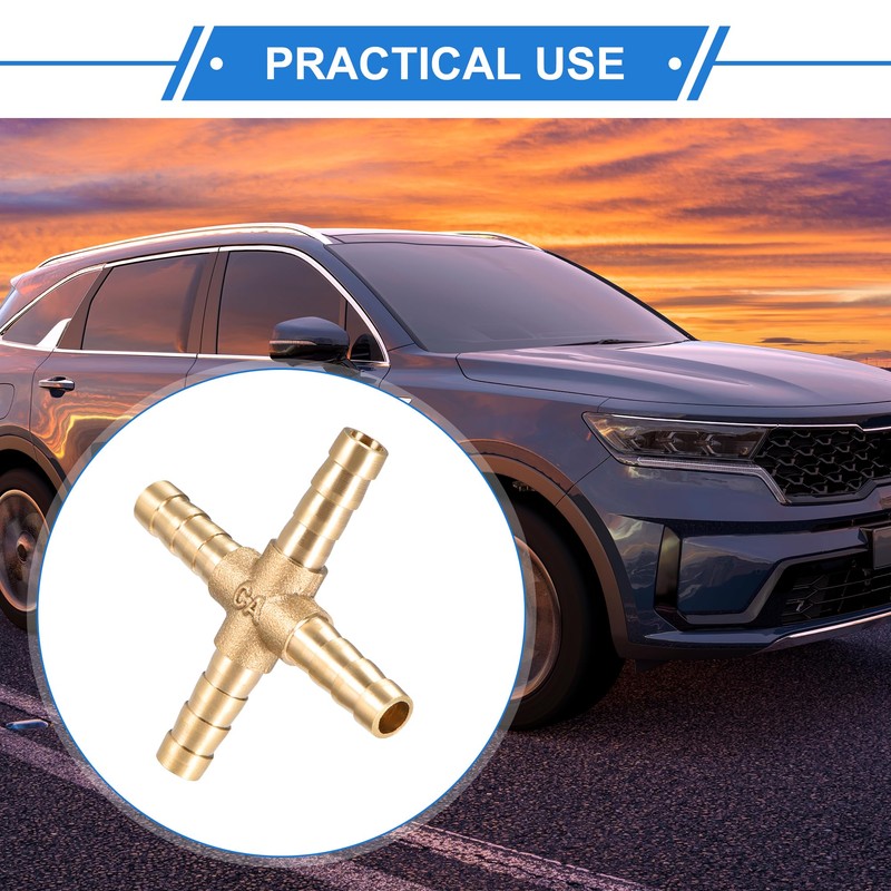 VekAuto 1 Pcs Cross Barb Fitting, Universal for Car