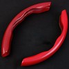 Steering Wheel Cover, ABS Material, Red Carbon Fiber Texture, Segmented