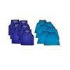 BlueDot Trading Youth Nylon Mesh Scrimmage Training Pinnie Vest for Team Practice for All Kinds of Sports Soccer, Football, Basketball, Combo Light Blue/Blue, 12 Pack