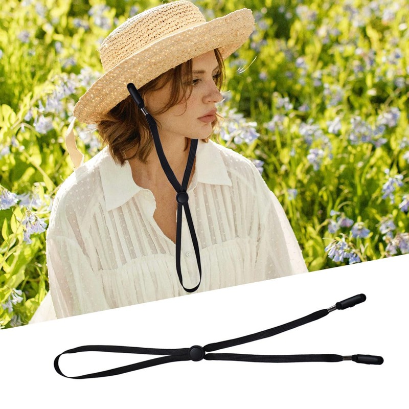 QHAJRYYC 5 Pcs Adjustable Hat Strap Clips, Hat Chin Cord,