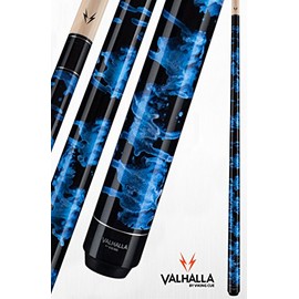 Valhalla by Viking VA211 Pool Cue Stick Blue Marble Paint European Stain 18, 18.5, 19, 19.5, 20, 20.5, 21 oz. (21)