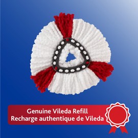 Vileda 2-in-1 EasyWring Power Mop Head Refill | Removes Tough Dirt and Grime | Machine Washable & Reusable Mop Refill