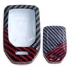 iJDMTOY Glossy Black/Red Mix Color Carbon Fiber Finish Hard Plastic
