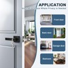KNOBWELL 1 Pack Door Handles with Lock and Key, Matte