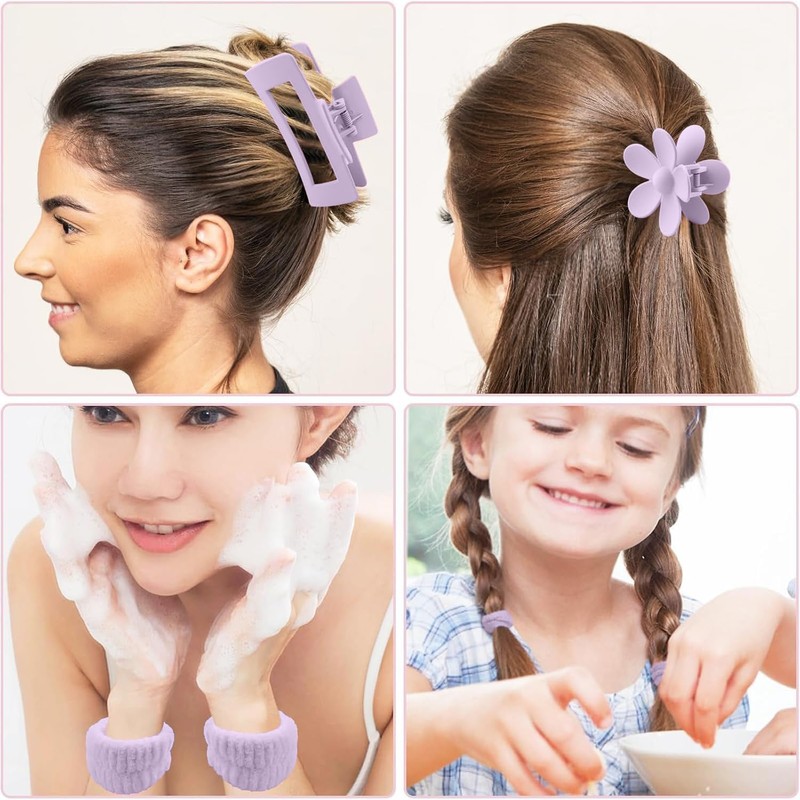 Set de 16 Piezas con Diademas Skincare para Mujer y