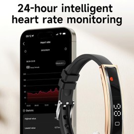 Yihou Fitness Tracker Fitness Watch with Heart Rate Monitor Step Counter Multiple Sport Modes Female Health Sleep Tracking Pressure Detection for Women for Android iOS Rosegold