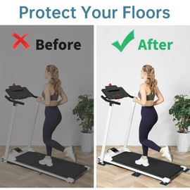 6 Pcs Walking Pad Mat, Walking Pad Mat for Carpet, Treadmill Pads for Floor, Walking Pad Mat for Hardwood Floors, Mat for Walking Pad