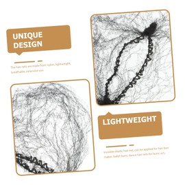 KESYOO 100pcs Hair Net Inch Food Hair Accessories Mesh Net Wig Cap Large Elastic Mesh Hair Bunnet Invisible Elastic Mesh Nylon Black