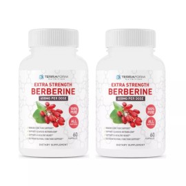 Terraform Nutrition Pure Berberine - 1200mg Max Strength – 2 Pack