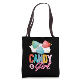 Cute Candy Girl Shirt Sweet Tooth Rainbow Cotton Candy Shirt Tote Bag
