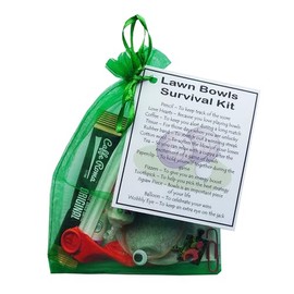 SMILE GIFTS UK Lawn Bowls Survival Kit Gift (Small Novelty Bowling Present)